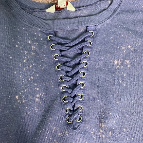 Bleached Distressed Sweatshirt - Picture 2 of 3